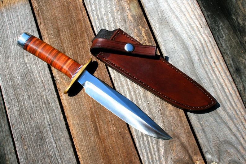 Leather Knife Sheath for 7 Fixed Blade Knife image 4