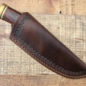 Leather Knife Sheath for Buck 192 Vanguard or Similar Knife 2E