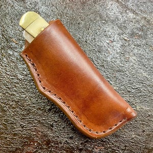 Leather Knife Sheath for 4&quot; Trapper 2a