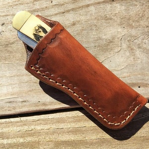 Leather Knife Sheath for 4&quot; Trapper 1f