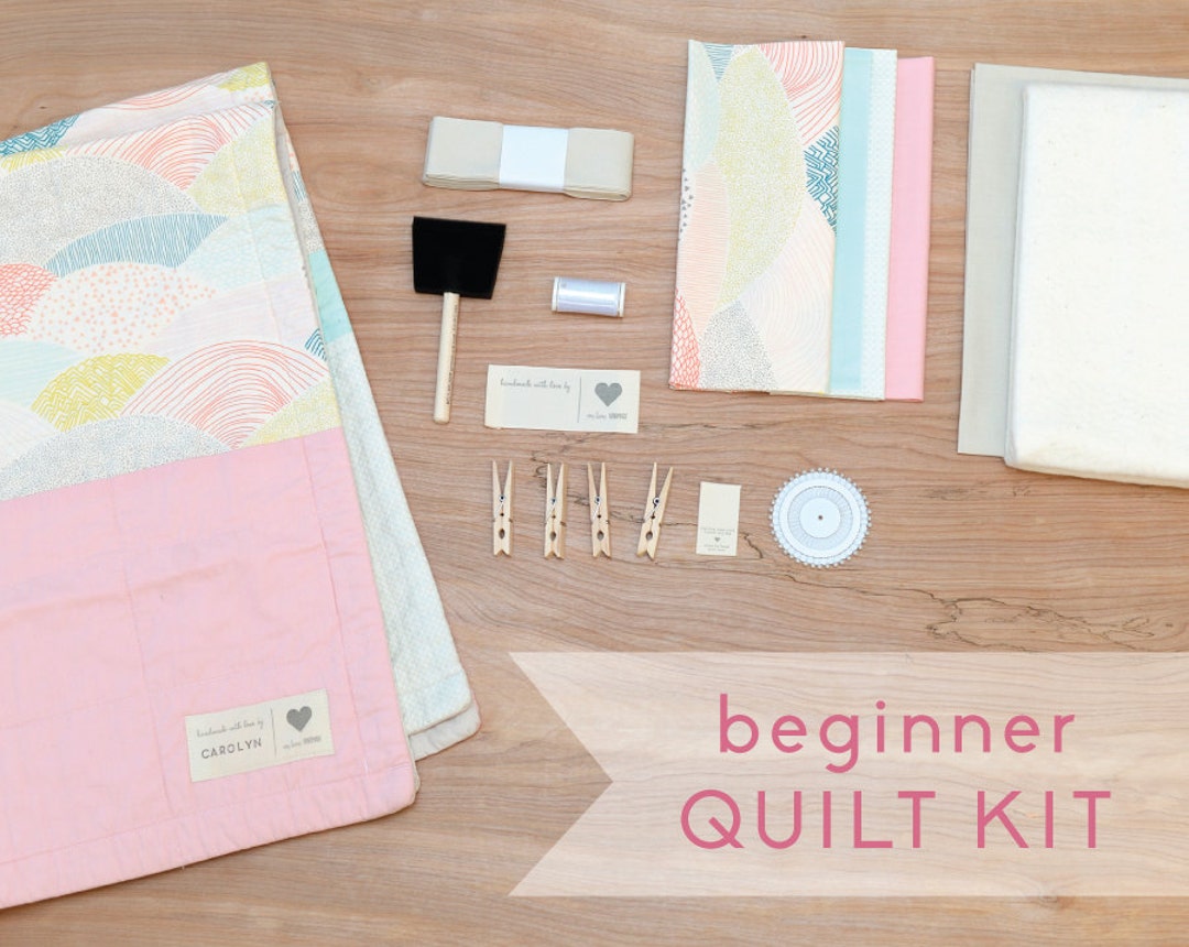 Beginner Baby Quilt Kit Modern Quilt Kit Personalized Etsy