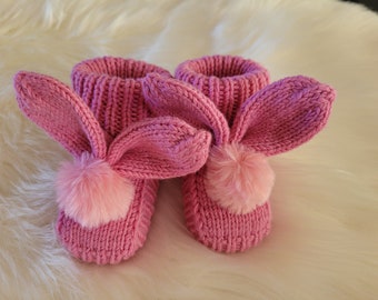 Bunny Booties - Knitting pattern - instant download