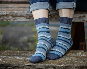 Cosy hand-knitted socks