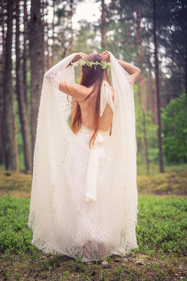 knitted lace wedding dress Custom made Hand knit lace Fitted Wedding Gown Special Occasion Sizes 0-14 Disturbing the Fleece