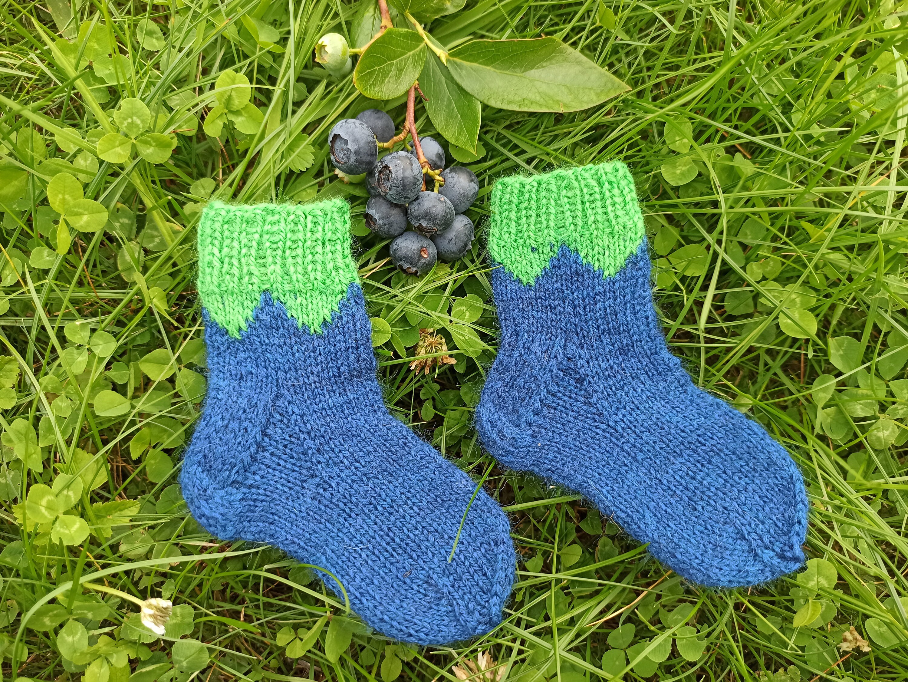 PATTERN for blueberry socks - baby socks - instant download knitting PATTERN
