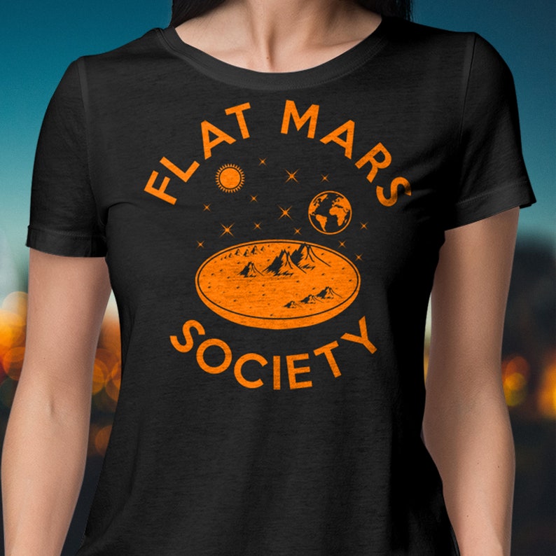 flat mars society t shirt