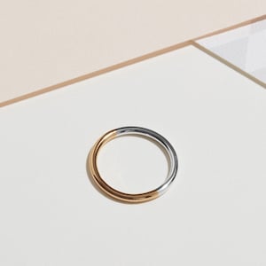 9ct Yellow Gold And Silver Round Ring image 1