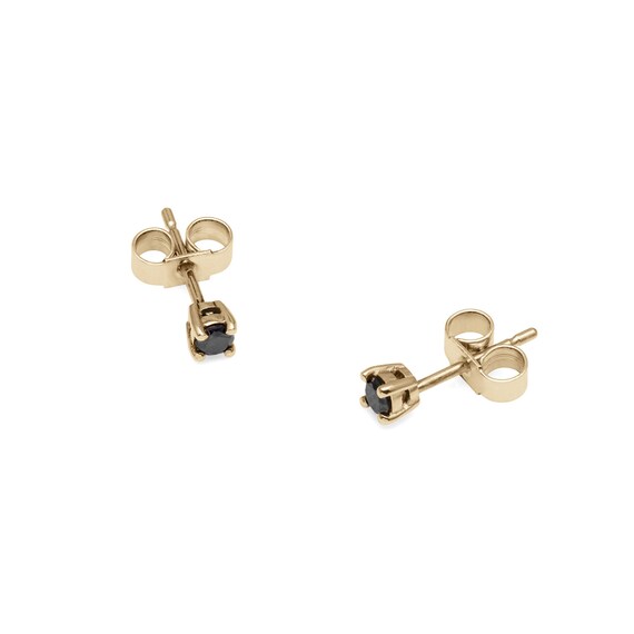 9ct Oro Amarillo Pendientes de Cruz Estampado