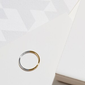 9ct Yellow Gold And Silver Round Ring image 7