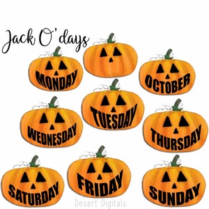 JackOLantern Pumpkin Halloween Day Marker DIGITAL Stickers | Planner, Digital Planner, GOODNOTES, Zoomnotes, Journal, Diary