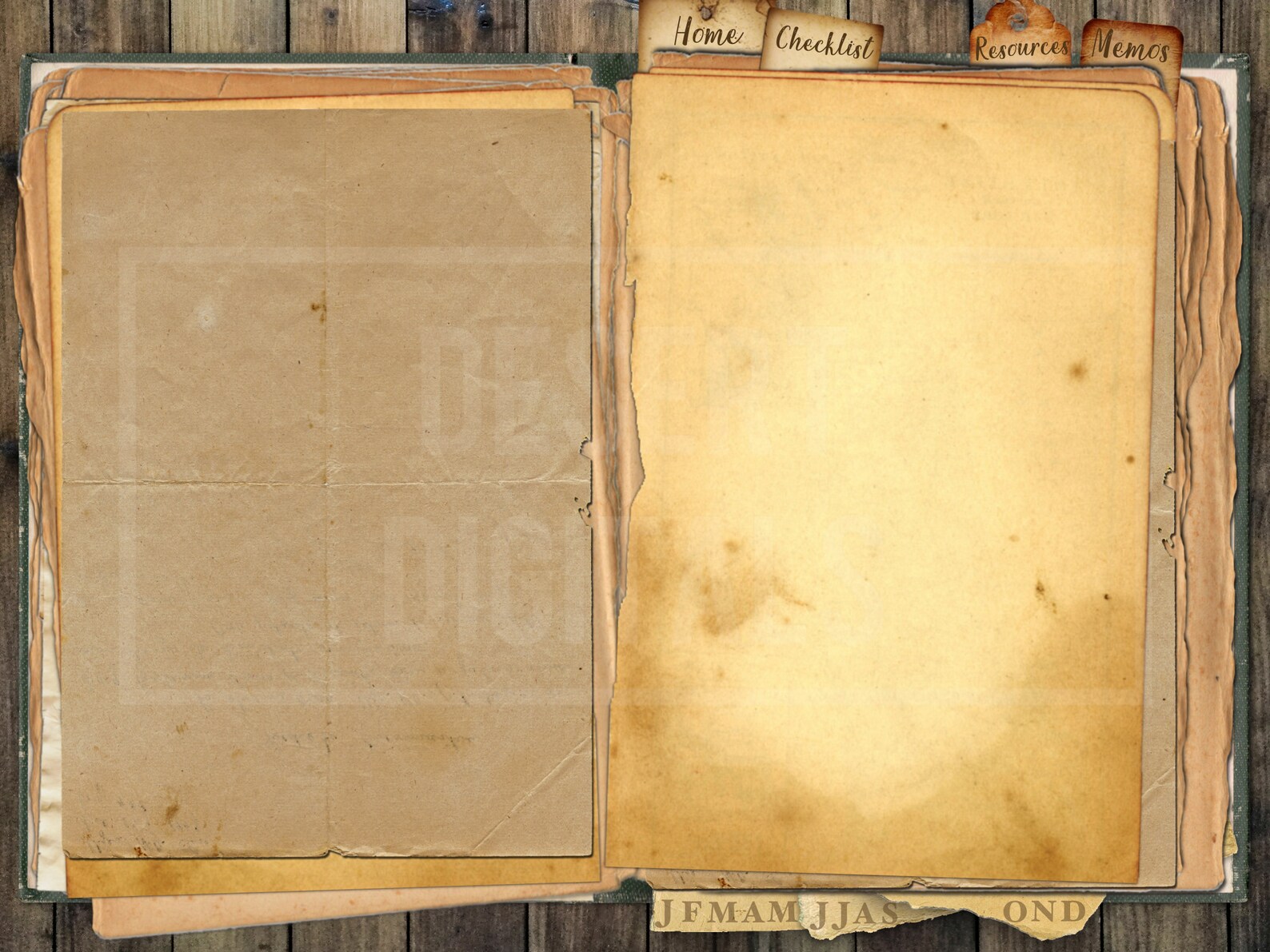 vintage-date-book-digital-planner-undatedgoodnotes-etsy