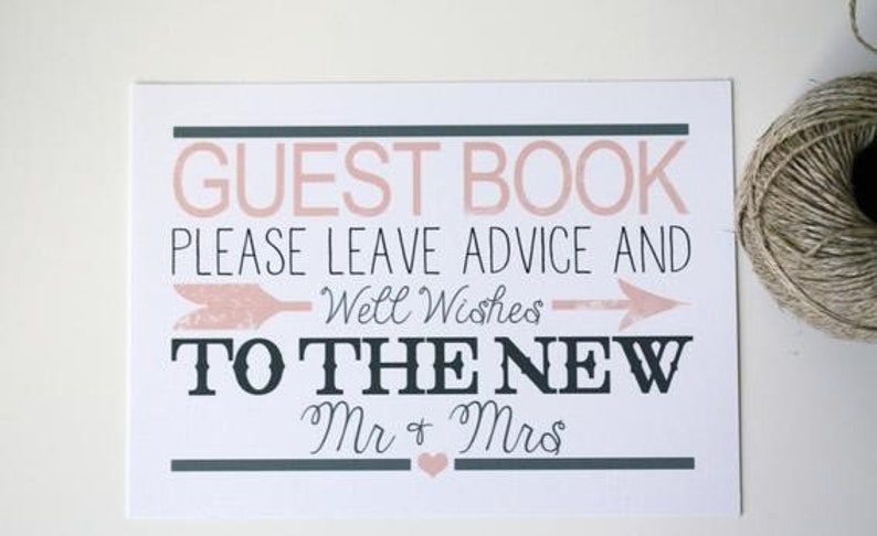 Instant Download Guestbook Sign Wedding Guestbook Sign Wedding Sign Guest Book Sign for guestbook Wedding Decorations Mr and Mrs image 1