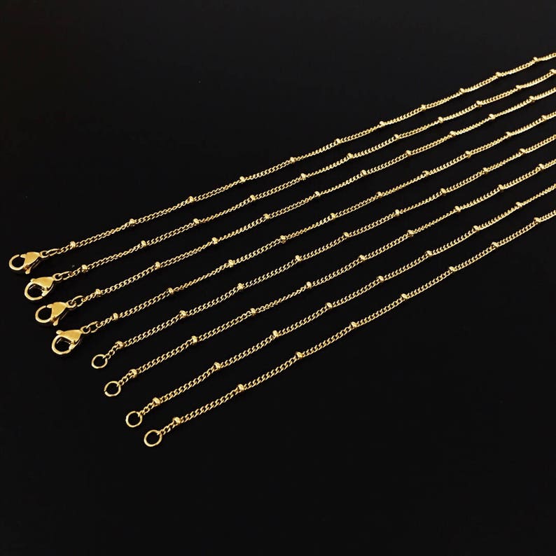 40cm 45cm Gold Plated Stainless Steel Chain 316L Stainless Etsy