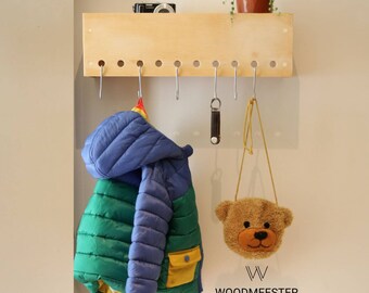 Entryway Shelf - Organiser - Coat Rack wall mount. Birthday gift. Australian made, contemporary minimalist design.