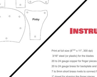 Freddy Krueger Part 1 & 2 Glove Template