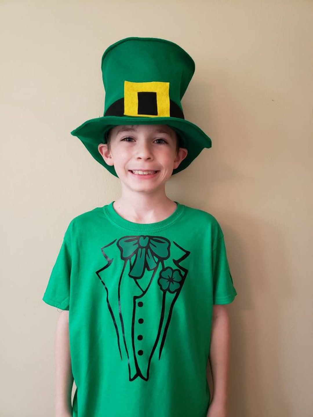 Handmade St Patrick's Day, Leprechaun Costume Hat and Shirt