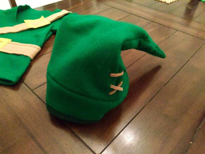 Handmade Legend of Zelda's Link Inspired Costume Shirt and Hat Halloween Costume Photo prop image 2