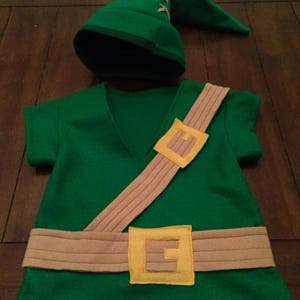 Handmade Legend of Zelda's Link Inspired Costume Shirt and Hat Halloween Costume Photo prop image 1