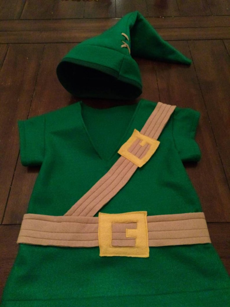 Handmade Legend of Zelda's Link Inspired Costume Shirt and Hat Halloween Costume Photo prop image 1