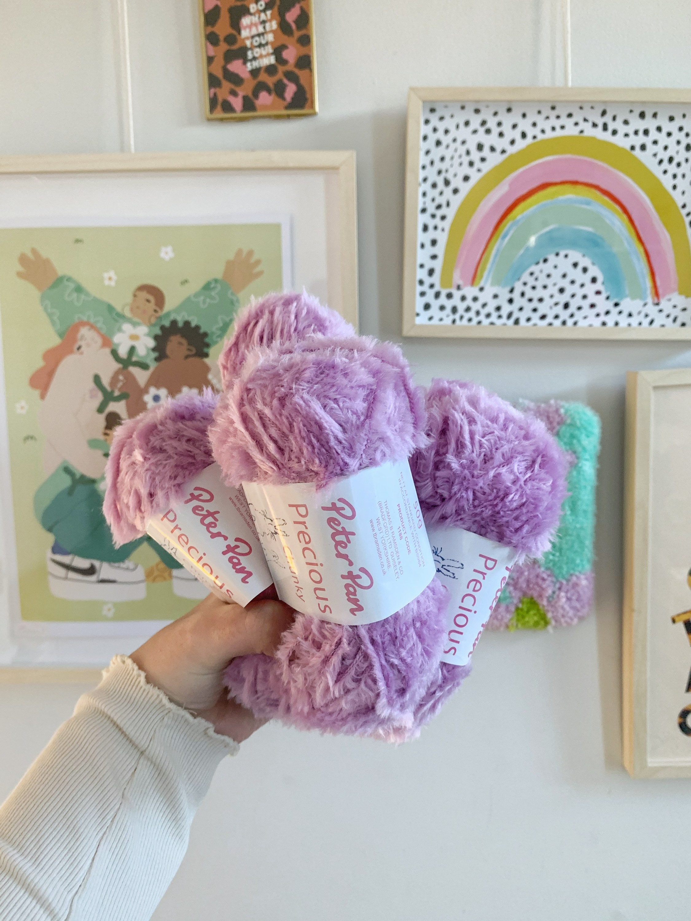Mug Rug Crochet Coaster Fluffy Flower Coaster Y2K Home - Etsy