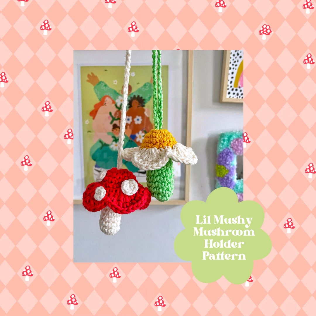 Crochet Mushroom Lipgloss Holder Pattern Crochet Holder Etsy