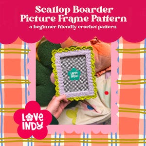 Crochet Scallop Picture Frame Pattern: Y2K Nostalgia (PDF Downloadable Pattern)