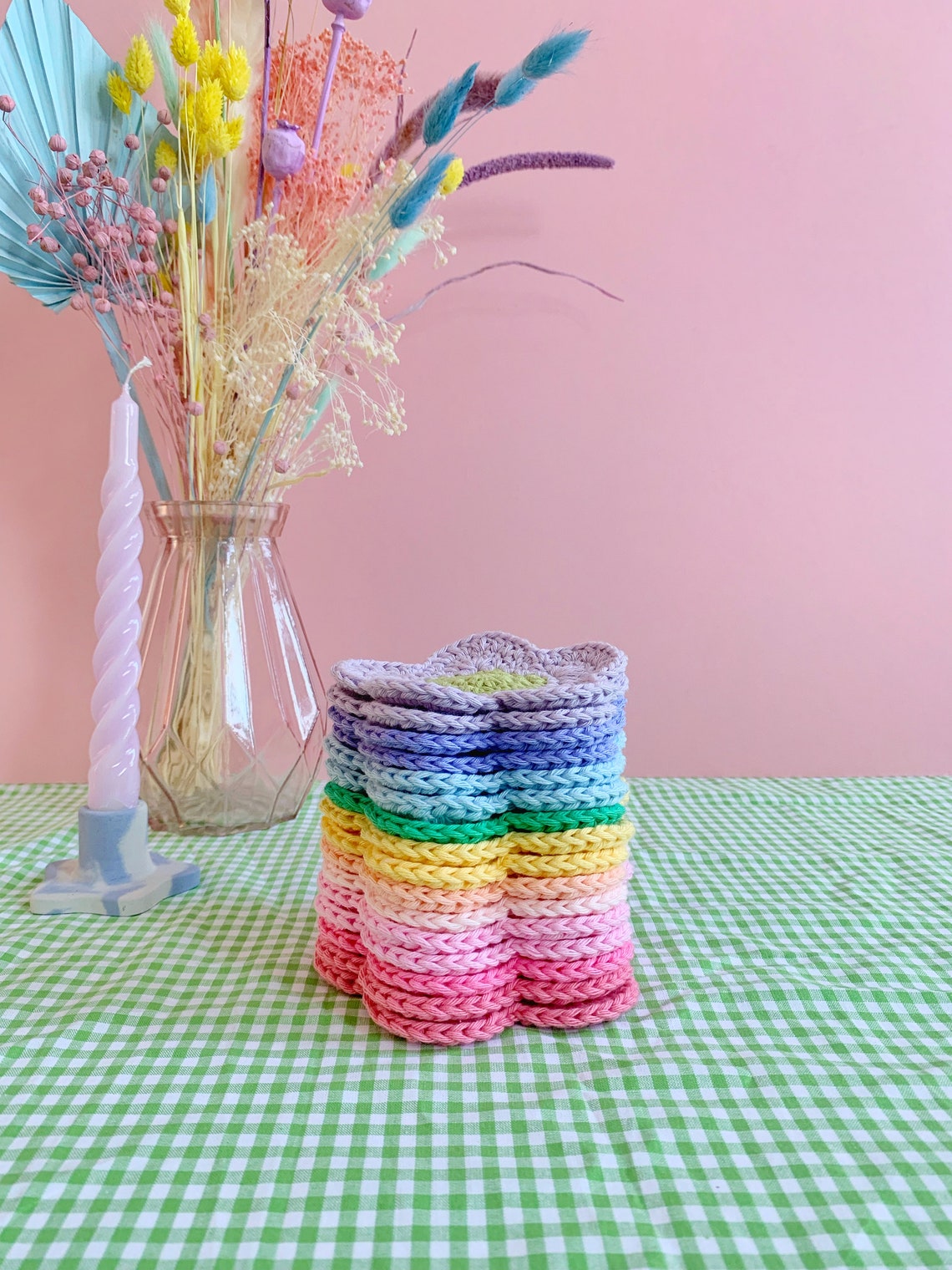 Crochet Pattern Crochet Coaster Flower Coaster Y2K Theme Etsy