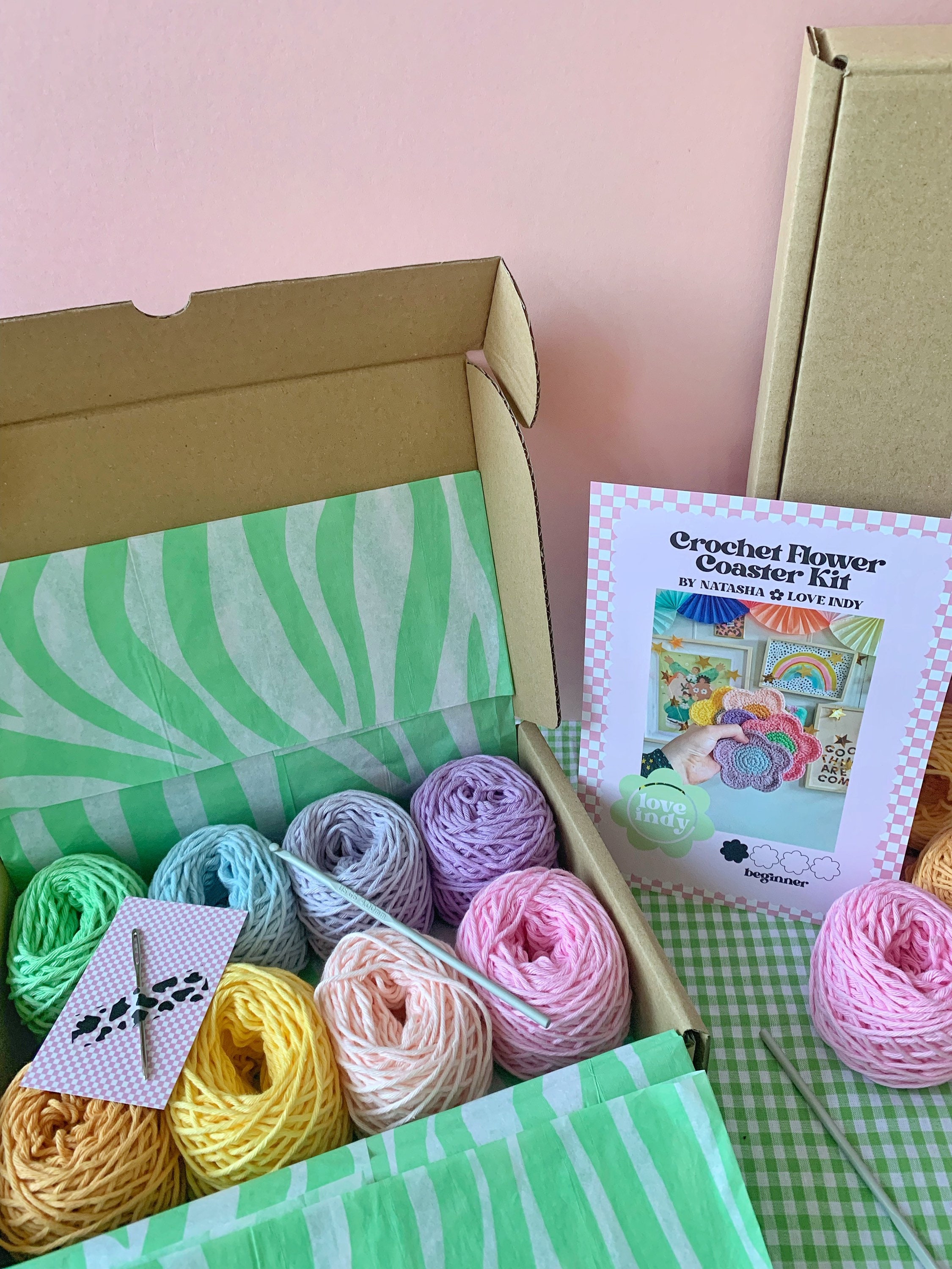 Crochet Kit Crochet Coaster Kit Crochet DIY Kit Crochet Etsy UK