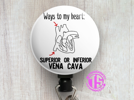  Heart Retractable ID Badge Reel, Funny Cardiology Don