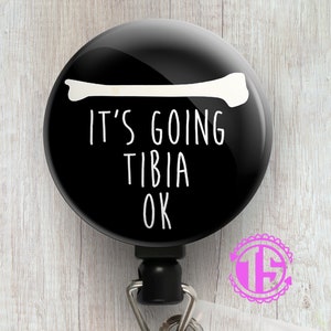 Carrete de insignia de rayos X • Carrete de insignia de identificación retráctil • Juego de palabras médico de XRay Anatomy • Regalo para tecnólogo quirúrgico, ortopedista, rayos X, trauma