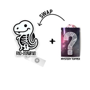 Rad Rax Dinosaur Sticker Radiology Rex Badge Reel Interchangeable Dinosaur X Ray Badge Holder ...