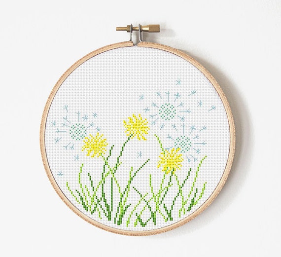Dandelion Flowers by Scottish Artist Mabel Royds Counted Cross Stitch Pattern Dandelion Flowers by Scottish Artist Mabel Royds Counted Cross Stitch Pattern