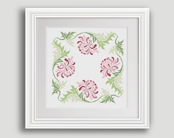 Flowers Cross Stitch - Nature Cross Stitch Pattern - Gift Cross Stitch Pattern - PDF Format- INSTANT DOWNLOAD