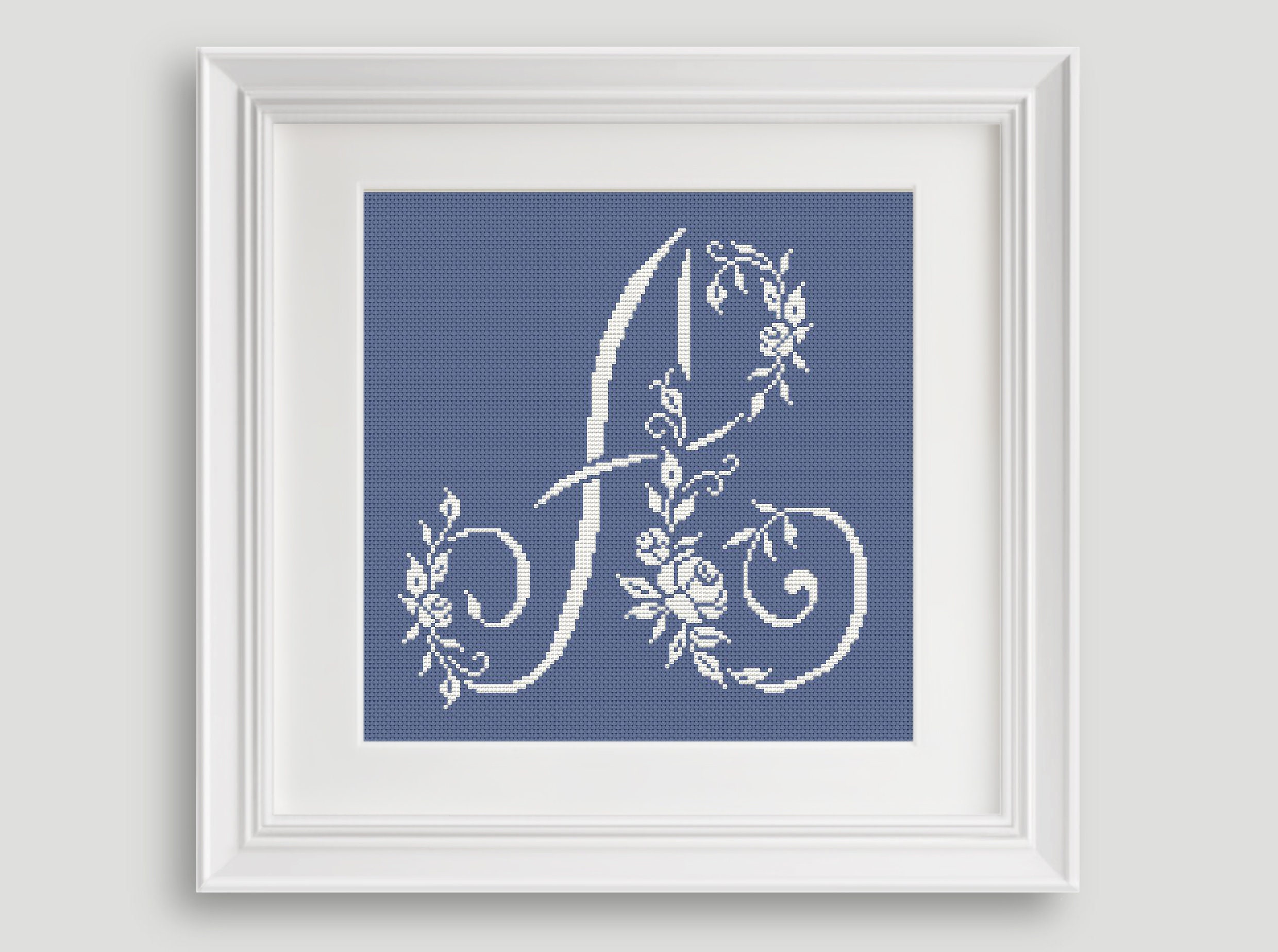 Letter A Cross Stitch Pattern Cross Stitch Letter A Etsy