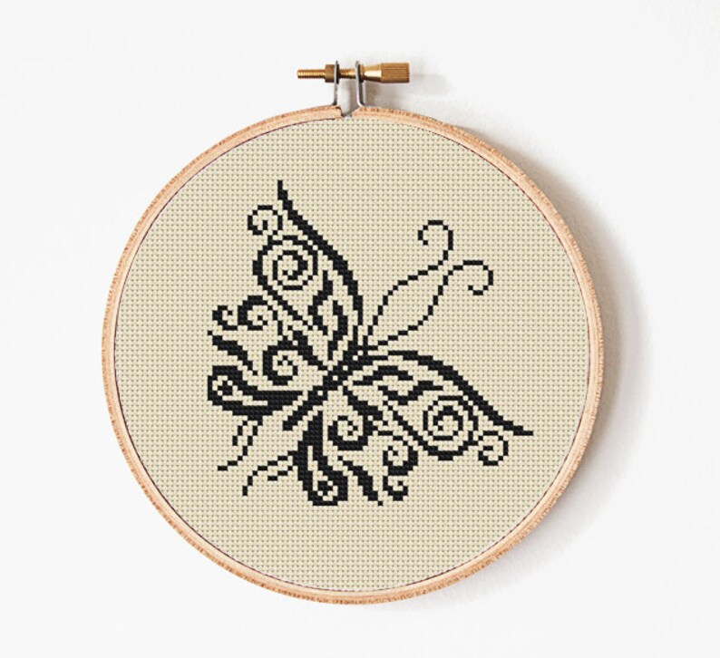 Butterfly Cross Stitch Pattern Scheme for Cross Stitch Cross Stitch Butterfly Modern Embroidery