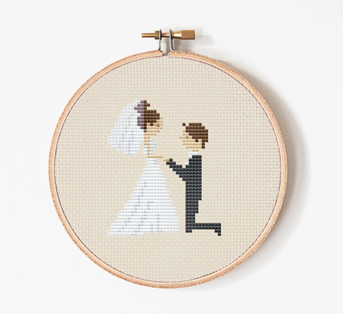 Wedding Cross Stitch pattern Cross Stitch Bride and Groom Etsy