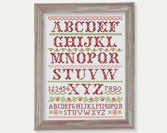 Cross Stitch Alphabet Pattern Cross Stitch Pattern Sampler | Etsy