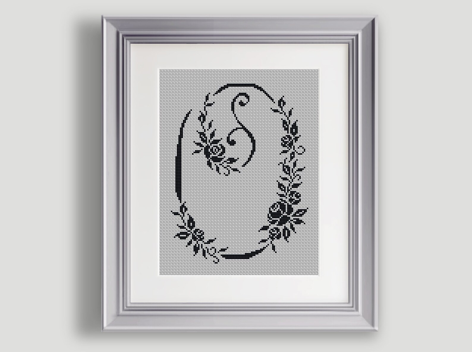 Letter O Cross Stitch Pattern Personalized Cross Stitch Etsy