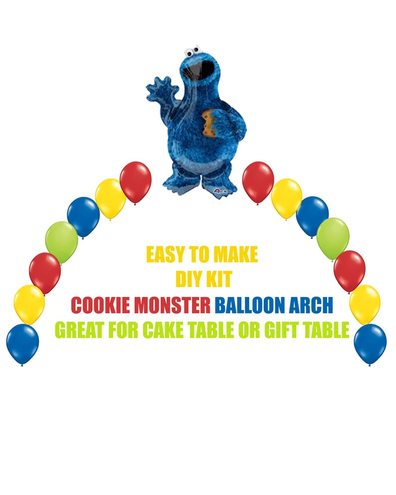 Cookie Monster Birthday Balloons Cookie Monster Party Etsy