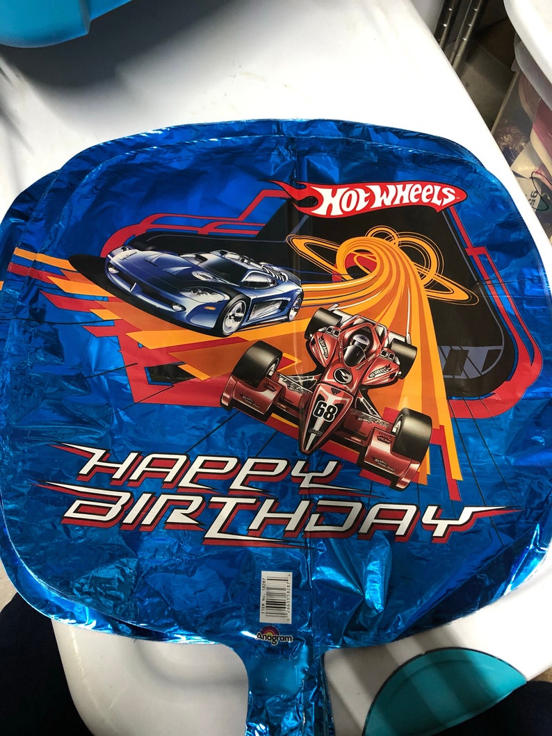 Fast Ship 2 Hot Wheels Foil Balloons Hot Wheels Birthday Etsy