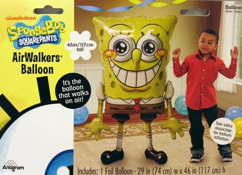 Huge 46 Spongebob Squarepants Airwalker Jumbo Birthday Etsy