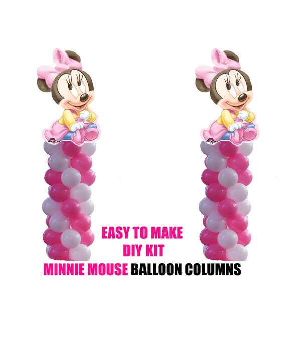 Baby Minnie Mouse Birthday Balloons Minnie Party Decorations Etsy