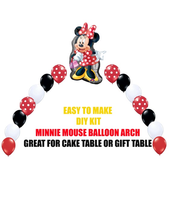 Baby Shower Red Minnie Mouse Balloons Minnie Party Decor Cake Etsy