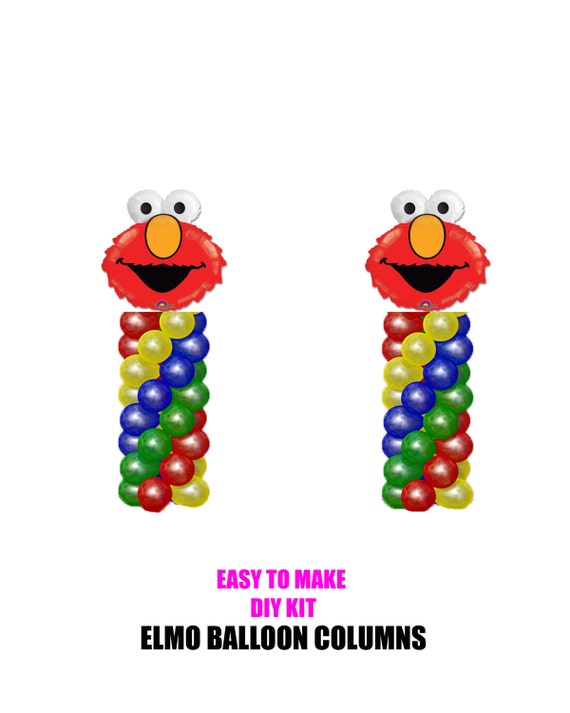 Elmo Sesame Street Birthday Balloons Elmo Party Decorations Diy Kit Easy To Assemble Elmo Balloon Column Elmo Birthday Decorations