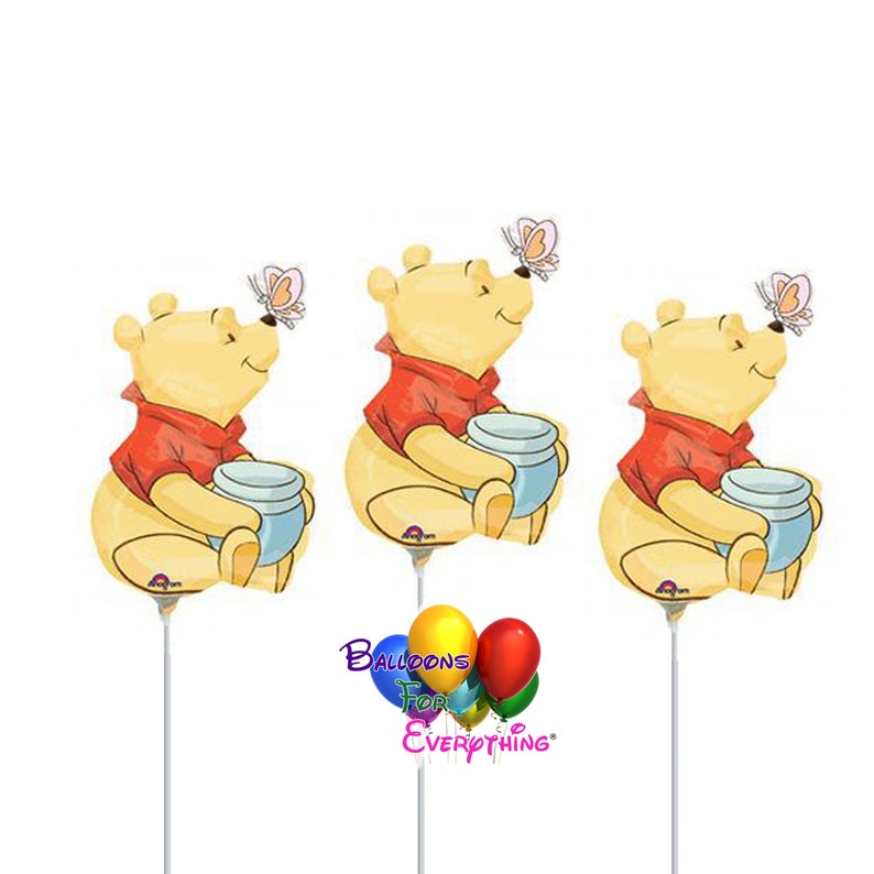 Fast Ship 3 Winnie The Pooh Baby Shower Balloons Cup And Stick Etsy