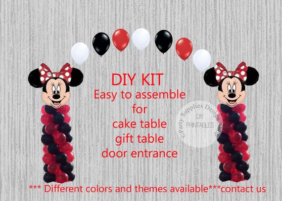 Red Minnie Baby Shower Balloons Disney Red Minnie Mouse Cake Etsy