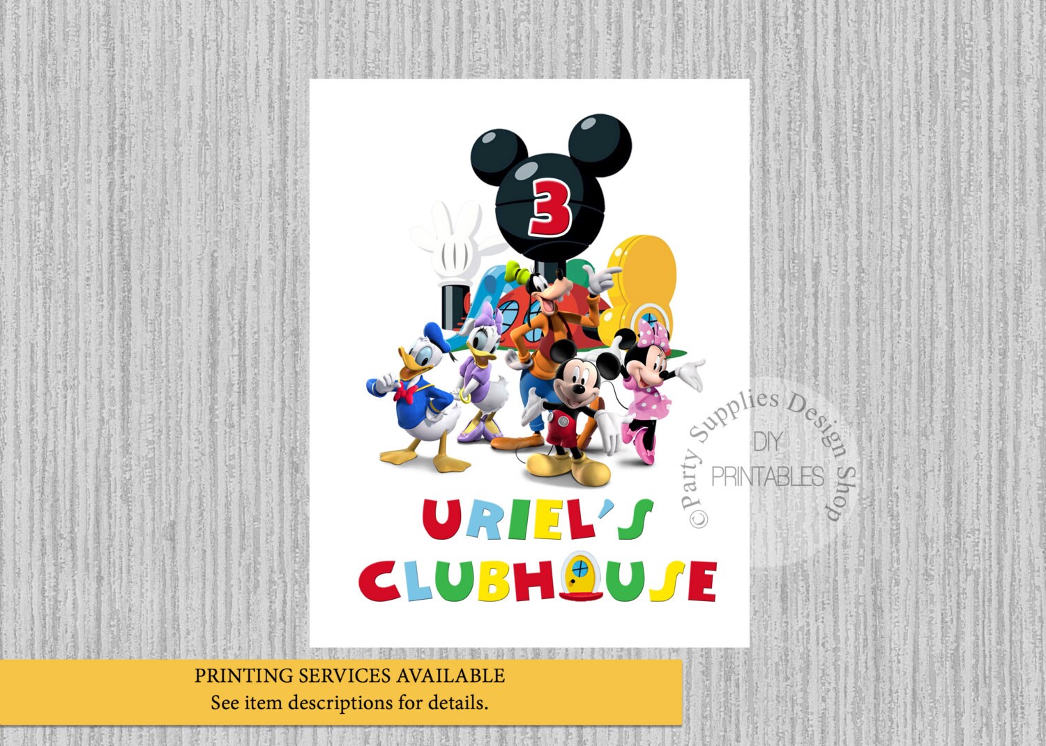 personalized with age. Minnie Mouse Clubhouse Birthday sign