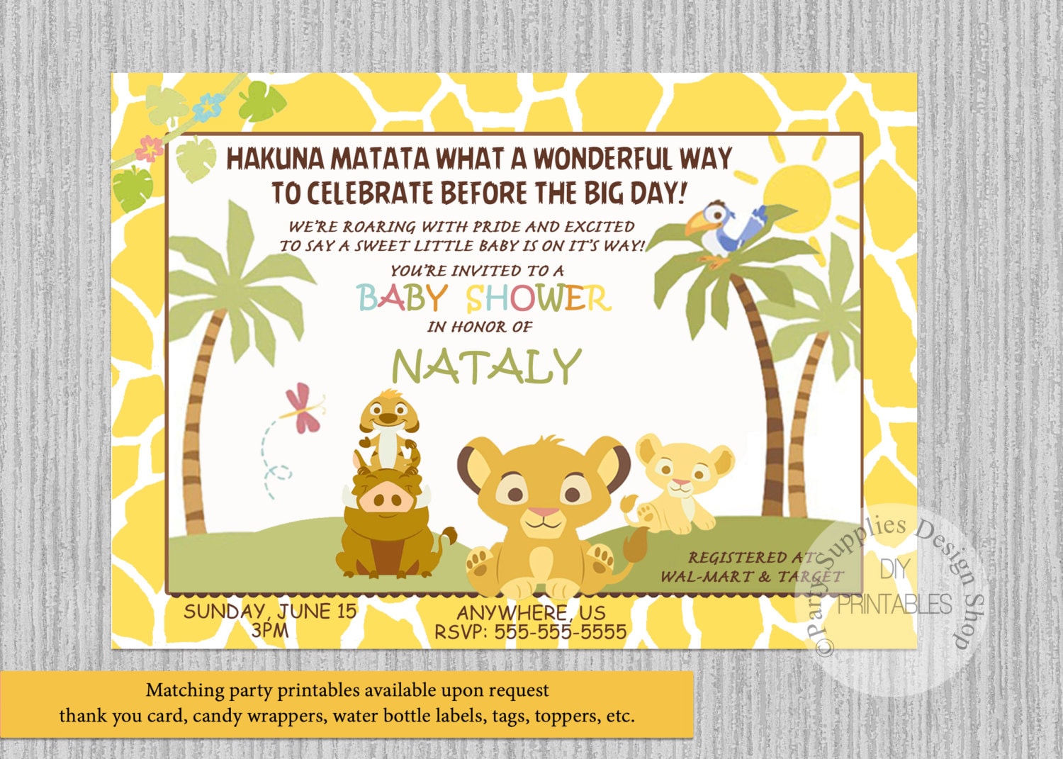Simba Lion King Baby Shower Invitations Simba Baby Shower Etsy