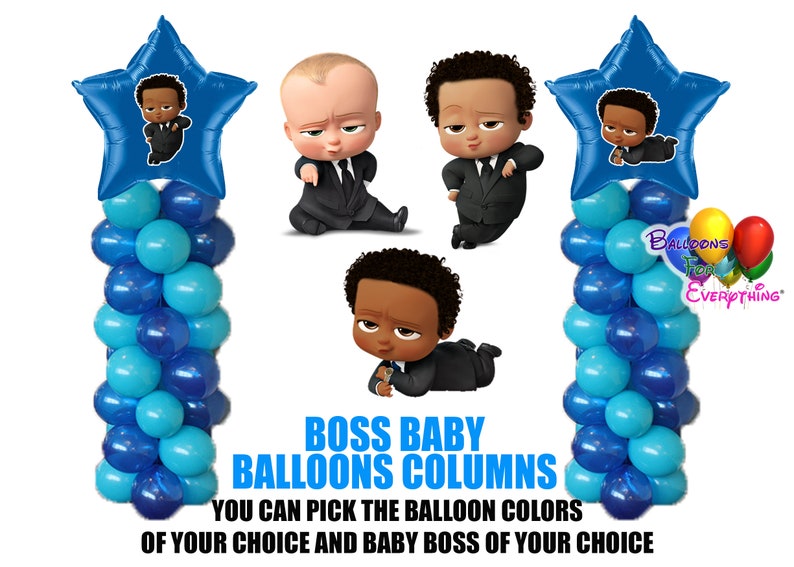Boss Baby Shower Balloons African American Party Decorations Etsy