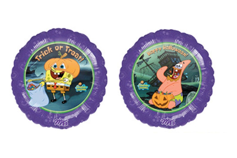 Fast Ship 3 Halloween Spongebob Patrick Birthday Balloons Etsy